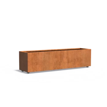 Plantenbak Carrez met wielen cortenstaal 200x50x50 cm