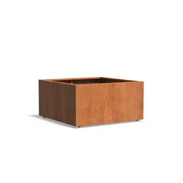 Plantenbak Carrez met wielen cortenstaal 120x120x60 cm