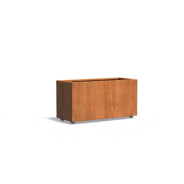 Plantenbak Carrez met wielen cortenstaal 120x50x60 cm