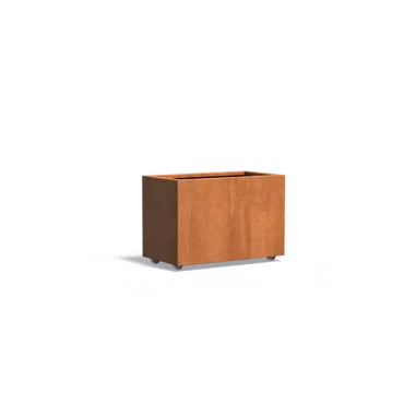 Plantenbak Carrez met wielen cortenstaal 90x50x60 cm