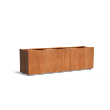 Plantenbak Carrez met wielen cortenstaal 200x50x60 cm