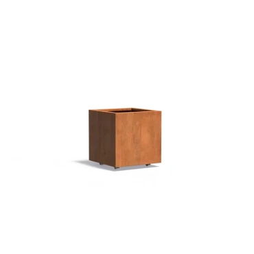 Plantenbak Carrez met wielen cortenstaal 60x60x60 cm
