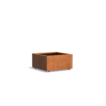 Plantenbak Carrez met wielen cortenstaal 80x80x40 cm