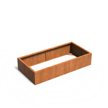Plantenbak Carrez zonder bodem cortenstaal 200x100x40 cm