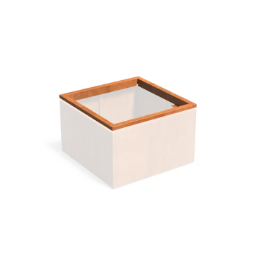 Carrez in-lite Ready cortenstaal opzetrand voor verlichting 100x100x8,9 cm