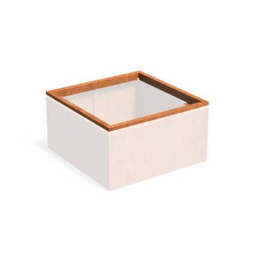 Carrez in-lite Ready cortenstaal opzetrand voor verlichting 120x120x8,9 cm