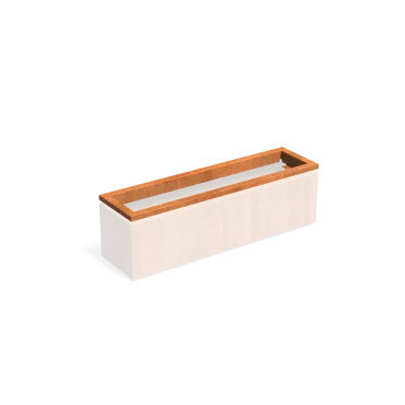 Carrez in-lite Ready cortenstaal opzetrand voor verlichting 150x40x8,9 cm
