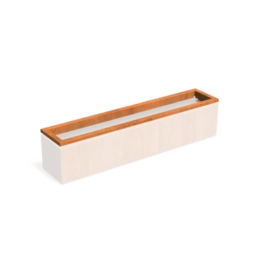 Carrez in-lite Ready cortenstaal opzetrand voor verlichting 200x40x8,9 cm