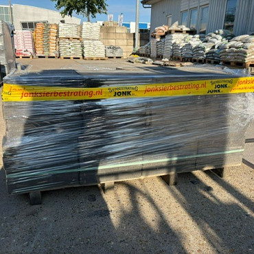 Restpartij Schagen: 8m2 Straksteen 20x30x5 cm Antraciet
