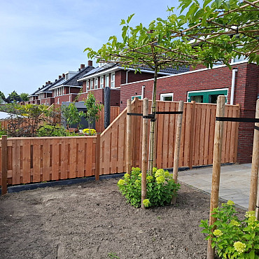 Tuinscherm Zwarte Woud geschaafd onbehandeld Douglashout 21-planks 180x90 cm