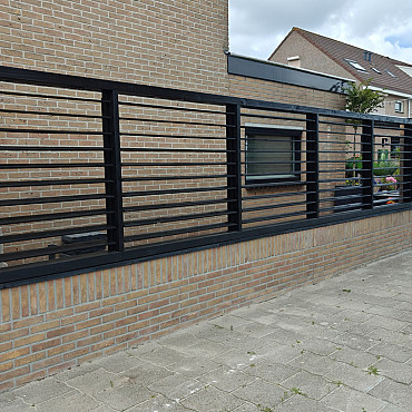 Flex Fence zelfbouwpakket excl. hout, raillengte 166 cm zwart