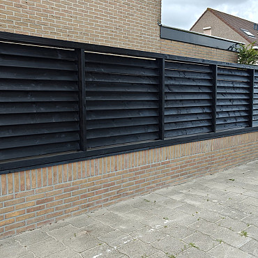 Flex Fence zelfbouwpakket excl. hout, raillengte 166 cm zwart