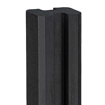 Sleufpaal eindmodel tbv stapelprofielen antraciet gecoat vlakke kop brede ondersleuf 10x10x275 c