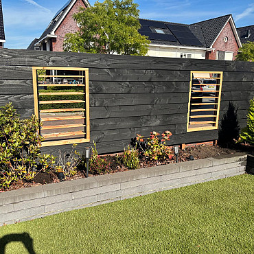 Flex Fence zelfbouwpakket excl. hout, raillengte 96 cm zwart