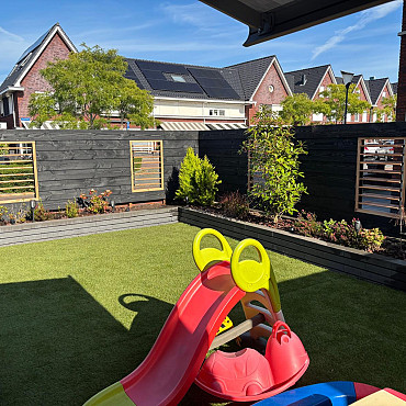 Flex Fence zelfbouwpakket excl. hout, raillengte 96 cm zwart