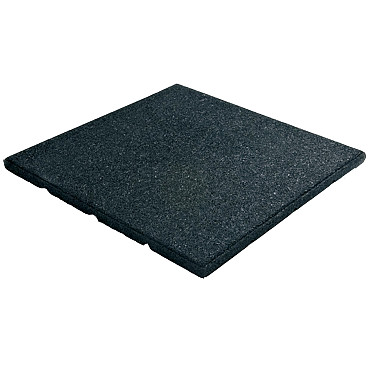 Rubber Tegel 50x50x2,5 cm Zwart