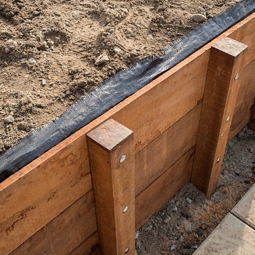 Hardhouten Beschoeiingsschot 40mm 60x250cm