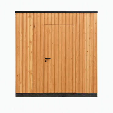 JWOODS Berging 196x248 cm, Geschaafd met verticaal triple rabat naturel