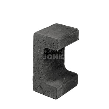 Mini U-element/Bordersteen 30x15x20 cm Grijs