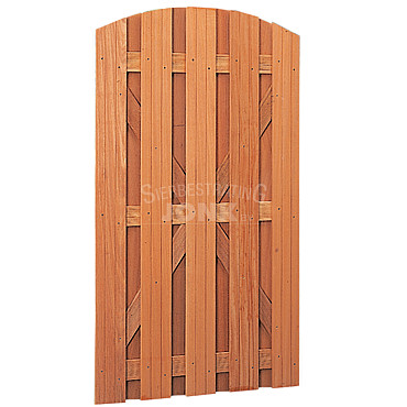 Hardhouten Tuindeur Toog Verticaal 100x165/180 cm cm houten frame