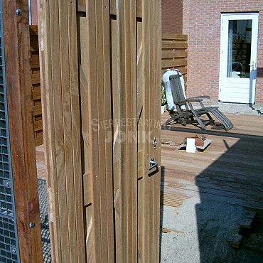 Hardhouten Tuindeur Recht Verticaal 180x100 cm houten frame