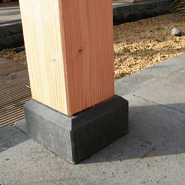 Betonpoer de Luxe 18x18x50 cm, antraciet