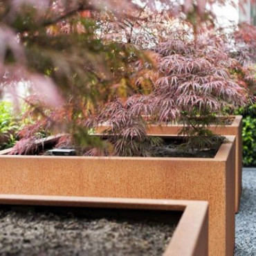 Corten Stalen Bloembak 80x80x60cm (lxbxh)