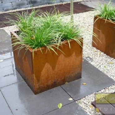 Corten Stalen Bloembak 80x80x60cm (lxbxh)