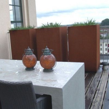 Corten Stalen Bloembak 40x40x100cm (lxbxh)