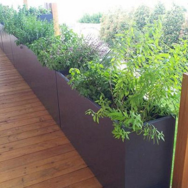 Plantenbak Carrez met bodem polyester 150x50x60 cm