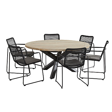 Elba Dining set met Louvre tafel