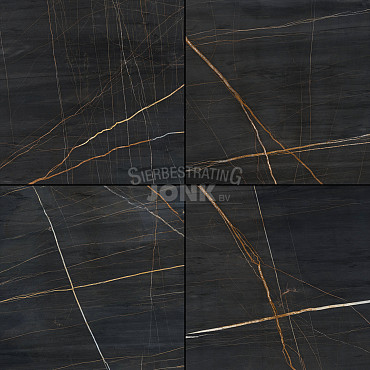GeoCeramica 60x60x4 cm Marble Saint Laurent Noir