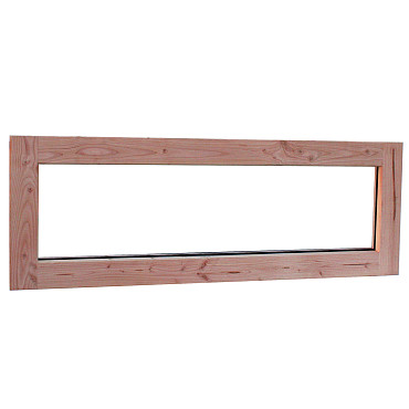 Douglas vast raam (zijlicht) Prestige met dubbelglas, 138,4 x 48,4 cm., onbehandeld