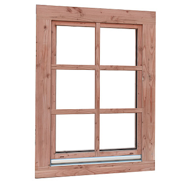 Douglas draai-kiepraam Prestige met dubbelglas, 84,4 x 120,4 cm., onbehandeld