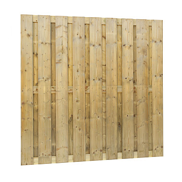 Jumboscherm geschaafd vuren 20-planks 180x180cm, recht verticaal