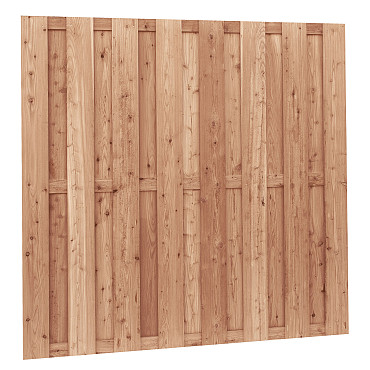 Douglas Tuinscherm 15-planks 180x180 cm, fijnbezaagd