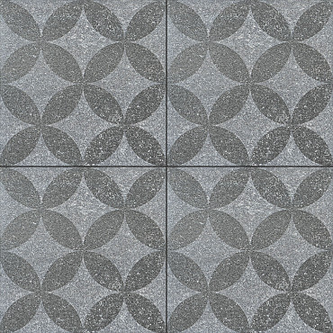 GeoProArte Design 60x60x4 cm Belgian Blue Light Grey Flower