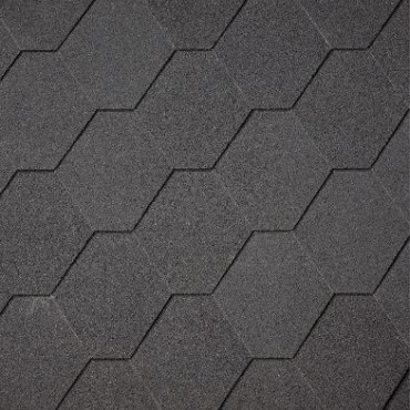 Dakshingles hexagonaal zwart - pak 3 m²