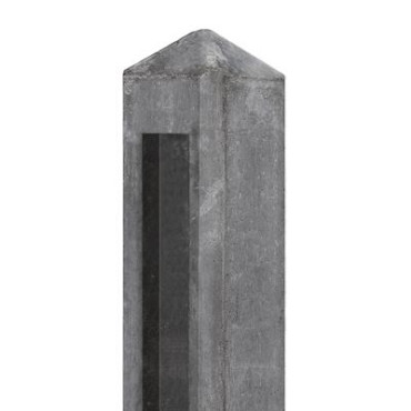 Beton Hekwerk Eindpaal 10x10x145 cm, Antraciet