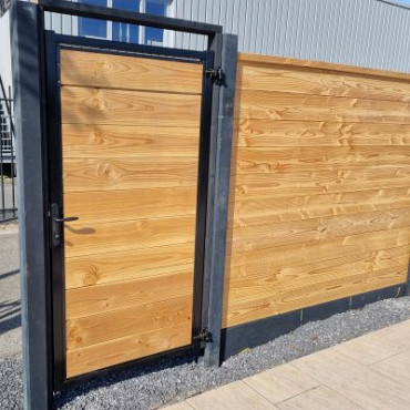 Betowood Deur 98,5x190 cm, zwart staal (excl. deurbeslag)