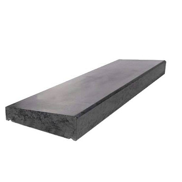 muurafdekb 1 zijdig 25x100x7/4,5 zwart beton