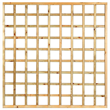 Trellis recht met rechte lijst, 180x180 cm, geïmpregneerd geschaafd grenen