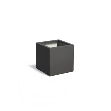 Restpartij 3 stuks Plantenbak Carrez met bodem polyester 80x80x80 cm RAL7021