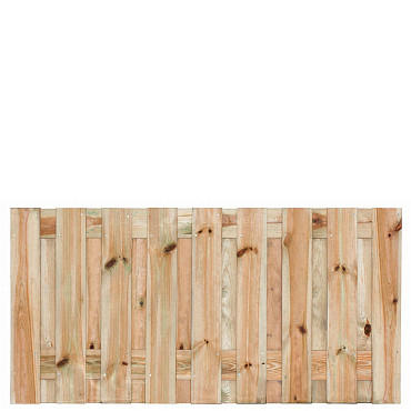 Tuinscherm Vasse geschaafd geïmpregneerd grenen 19-planks, 180x90 cm