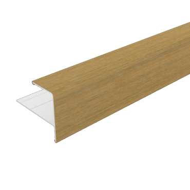 NewTechWood aluminium co-extrusie eindprofiel rhombus t.b.v. wandbekleding 5x5x300 cm Red Cedar