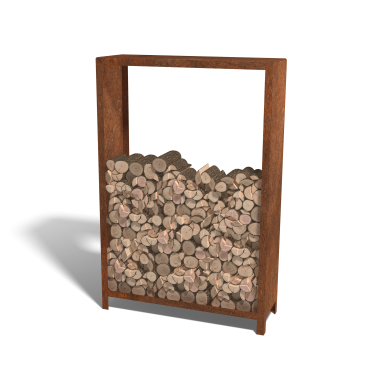 Houtopslag Indiana cortenstaal 120x40x180 cm