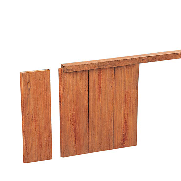 Hardhouten damwandplank 3x20 cm Geschaafd, Mes en Groef, Werkend 18,5 cm