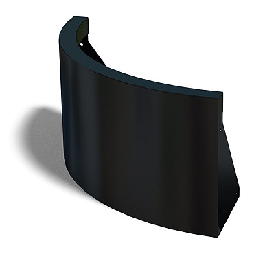 Gepoedercoat staal keerwand buitenbocht 50x50x30 cm antraciet grijs