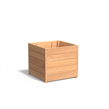 Plantenbak Carrez met bodem hardhout 80x80x71,3 cm