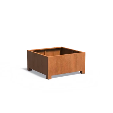 Plantenbak Carrez met poten cortenstaal 120x120x60 cm
